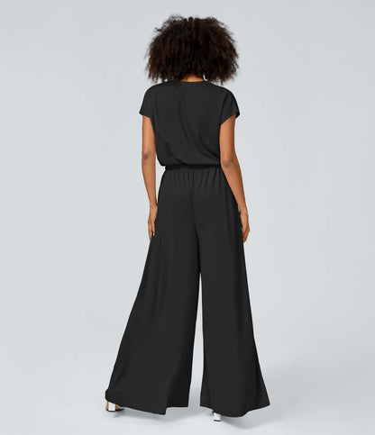 Jumpsuit mit V-Ausschnitt