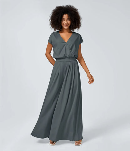 Jumpsuit mit V-Ausschnitt